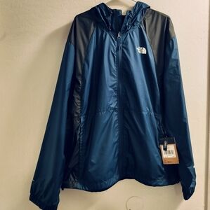 The North Face Hydrenaline  WindWall water repellent jacket in shady blue New